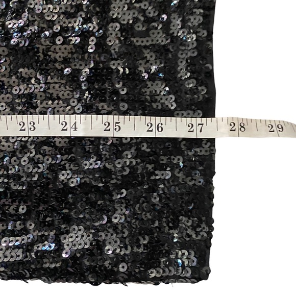 INC Gold Black Ombre Sequin Cold Shoulder Bling Short Sleeve Tunic Medium - Picture 7 of 8